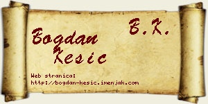 Bogdan Kesić vizit kartica